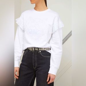 Kenzo Tiger Shoulder Ruffle Sweatshirt